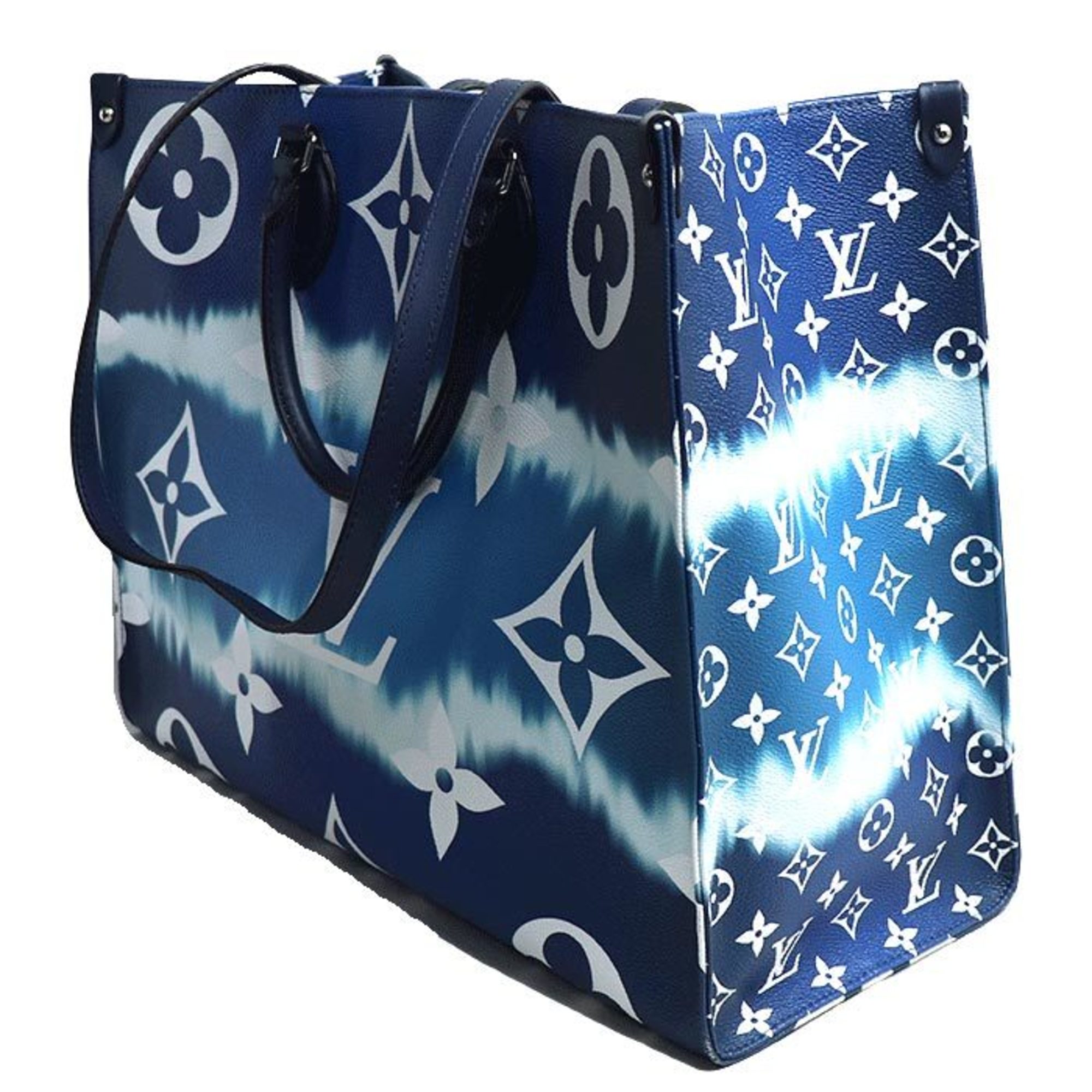 LOUIS VUITTON Louis Vuitton Escar On the Go GM Tote Bag Monogram Giant Blue M45120 Women's