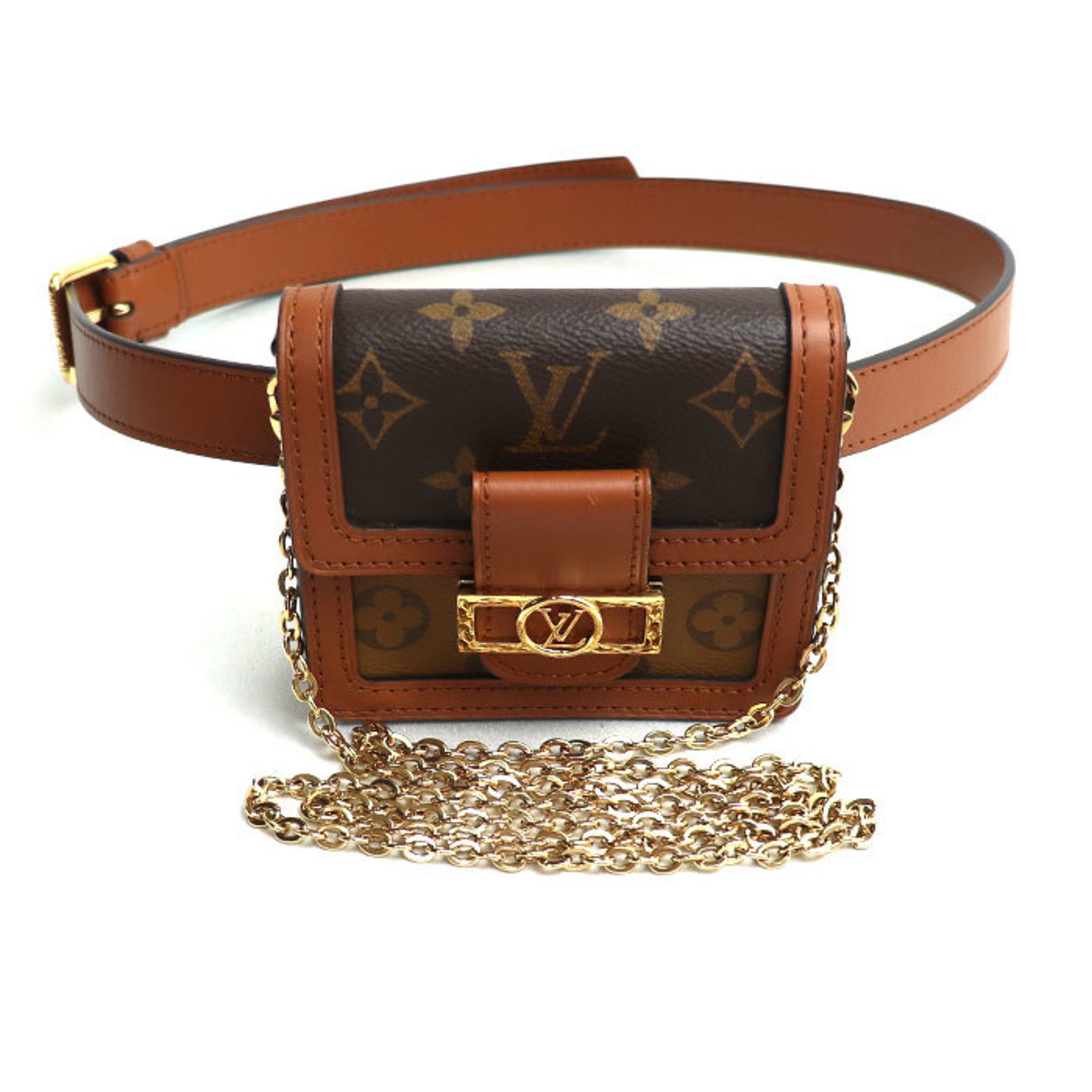 LOUIS VUITTON Louis Vuitton Bumbag Dauphine BB Waist Bag Monogram Reverse M68621 Women's