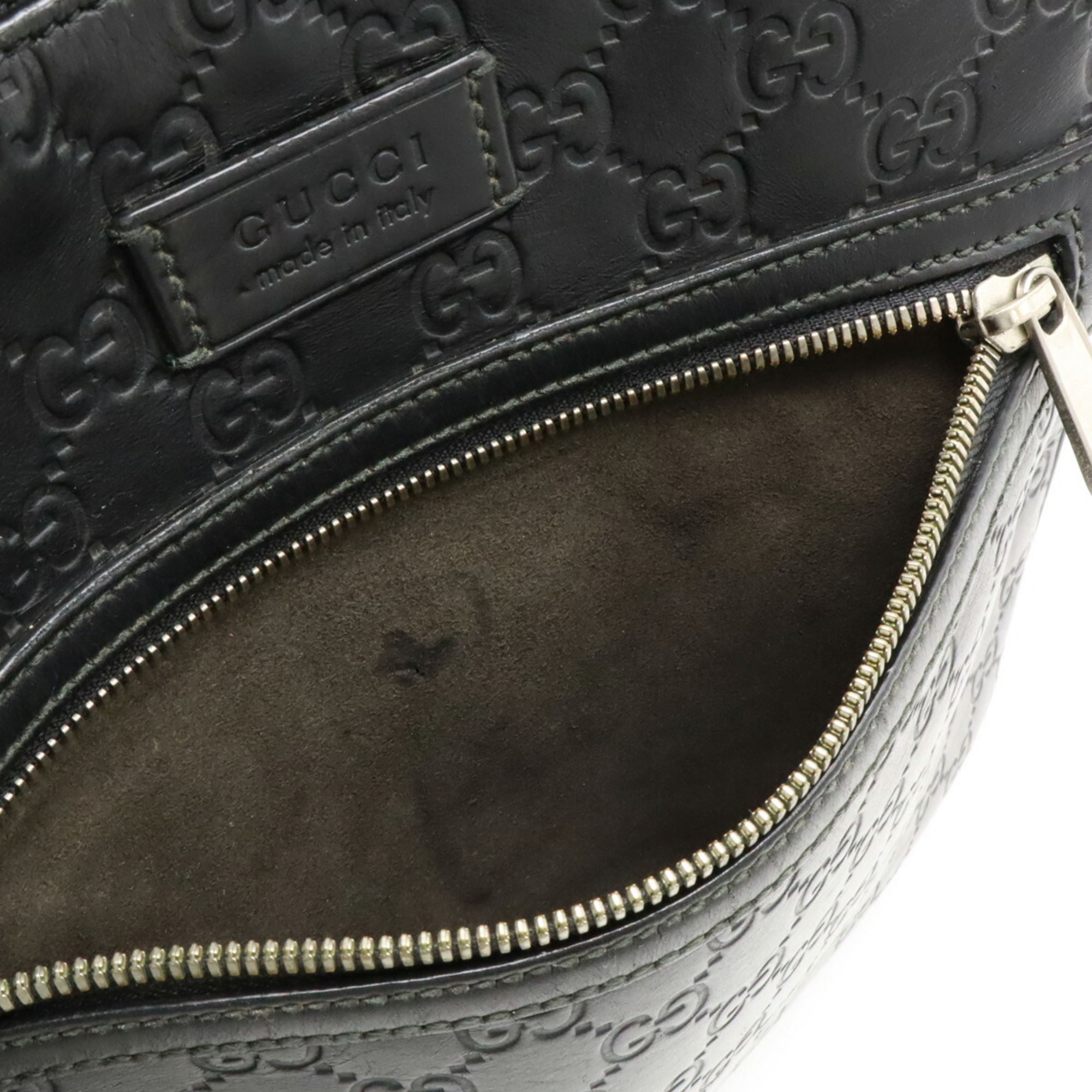 GUCCI Guccissima Shoulder Bag Leather Black 406408