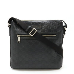 GUCCI Guccissima Shoulder Bag Leather Black 406408