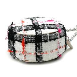 CHANEL Round Classic Chain Shoulder Bag AP0245 Tweed Multi Women's