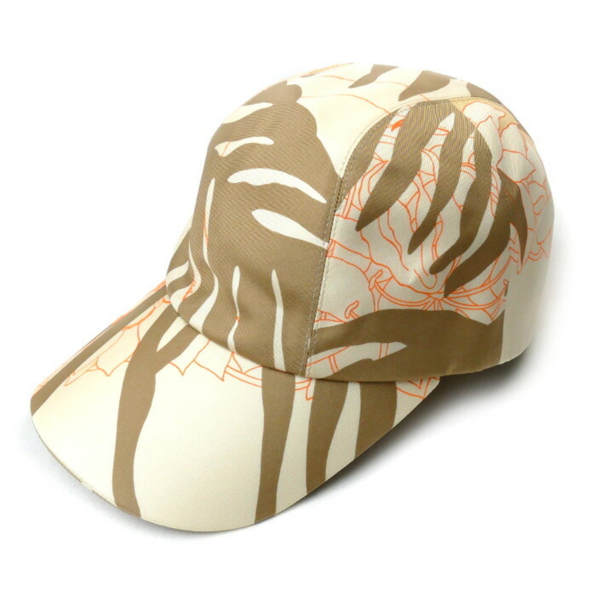 HERMES Davis Jungle Love Cap Beige Camel H222000N D157 57 Women's