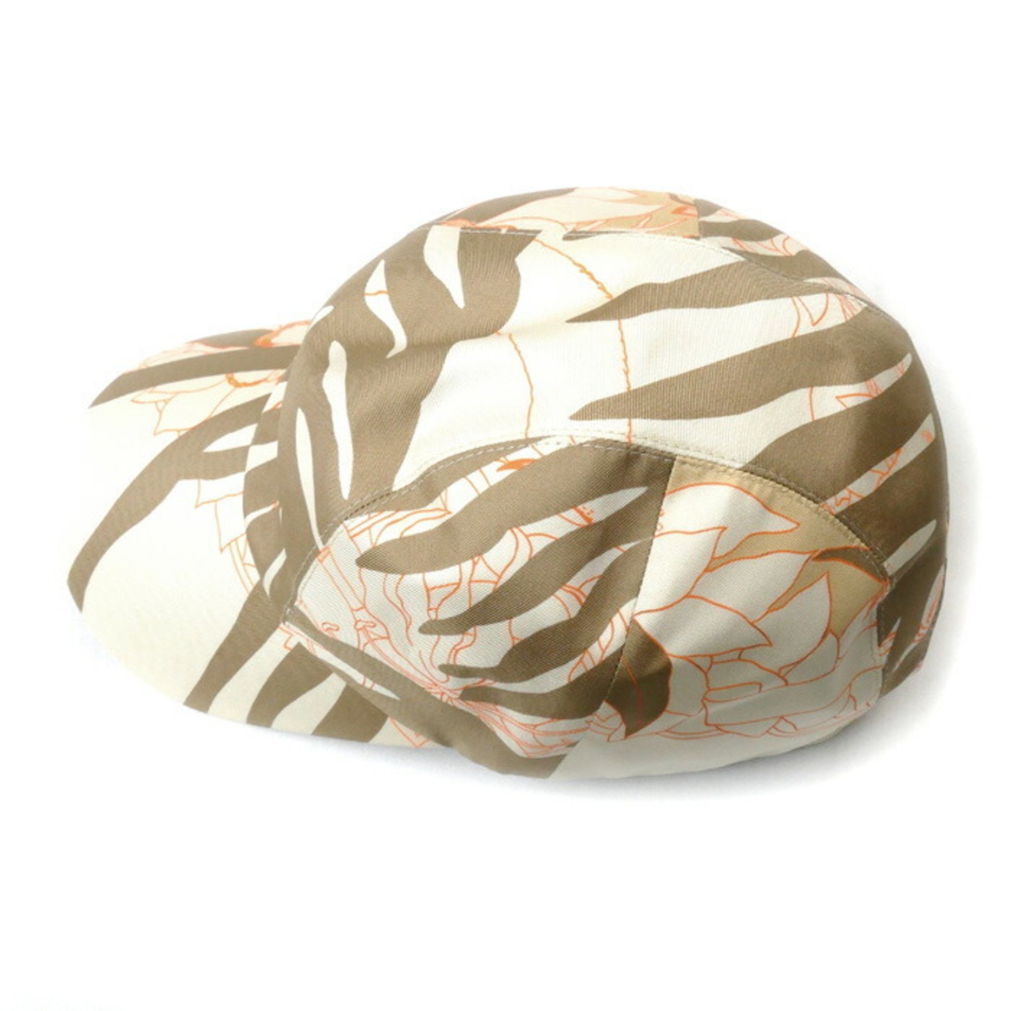 HERMES Davis Jungle Love Cap Beige Camel H222000N D157 57 Women's