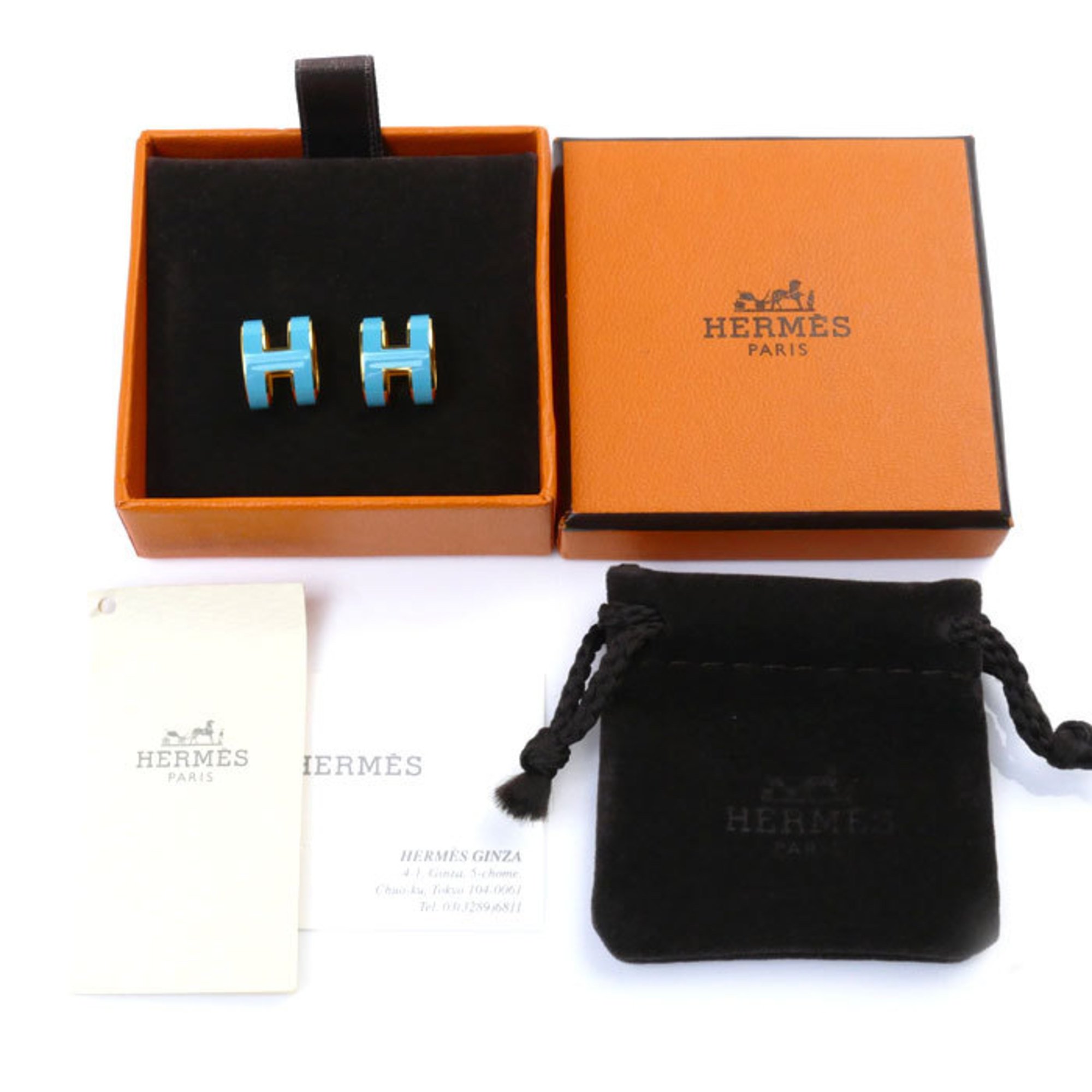 HERMES GP Pop H motif earrings 5.4g for women