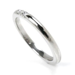 TIFFANY & Co. Tiffany Pt950 Platinum Classic Band 3P Diamond Ring, Diamond, Size 7.5, 3.4g, Women's