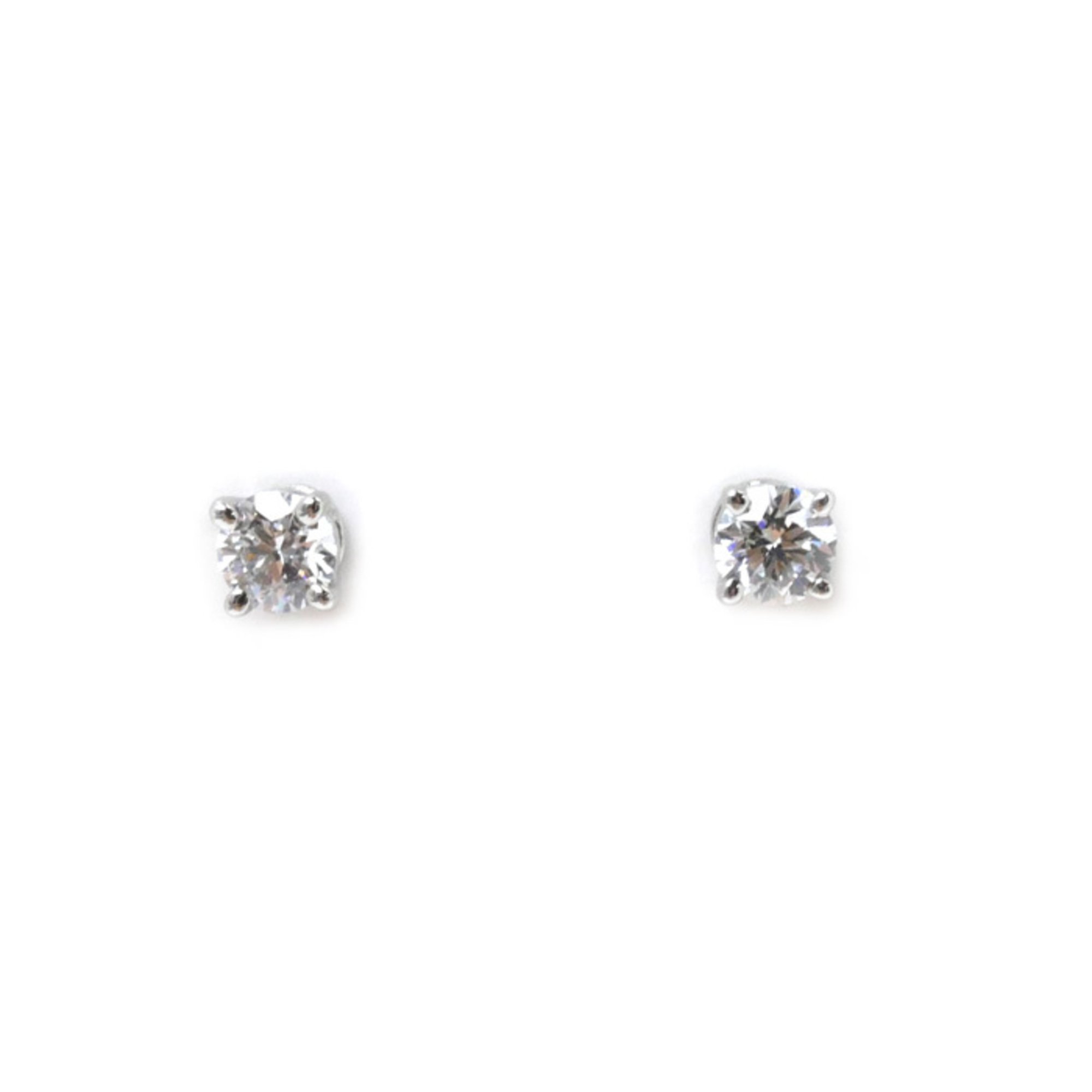 TIFFANY&Co. Tiffany Pt950 Platinum Stud Diamond Earrings 0.21ct/0.21ct 1.6g Women's