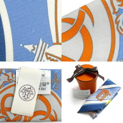 HERMES Twilly Sticker EX-LIBRIS Scarf Muffler Blue 853791S 09 Women's