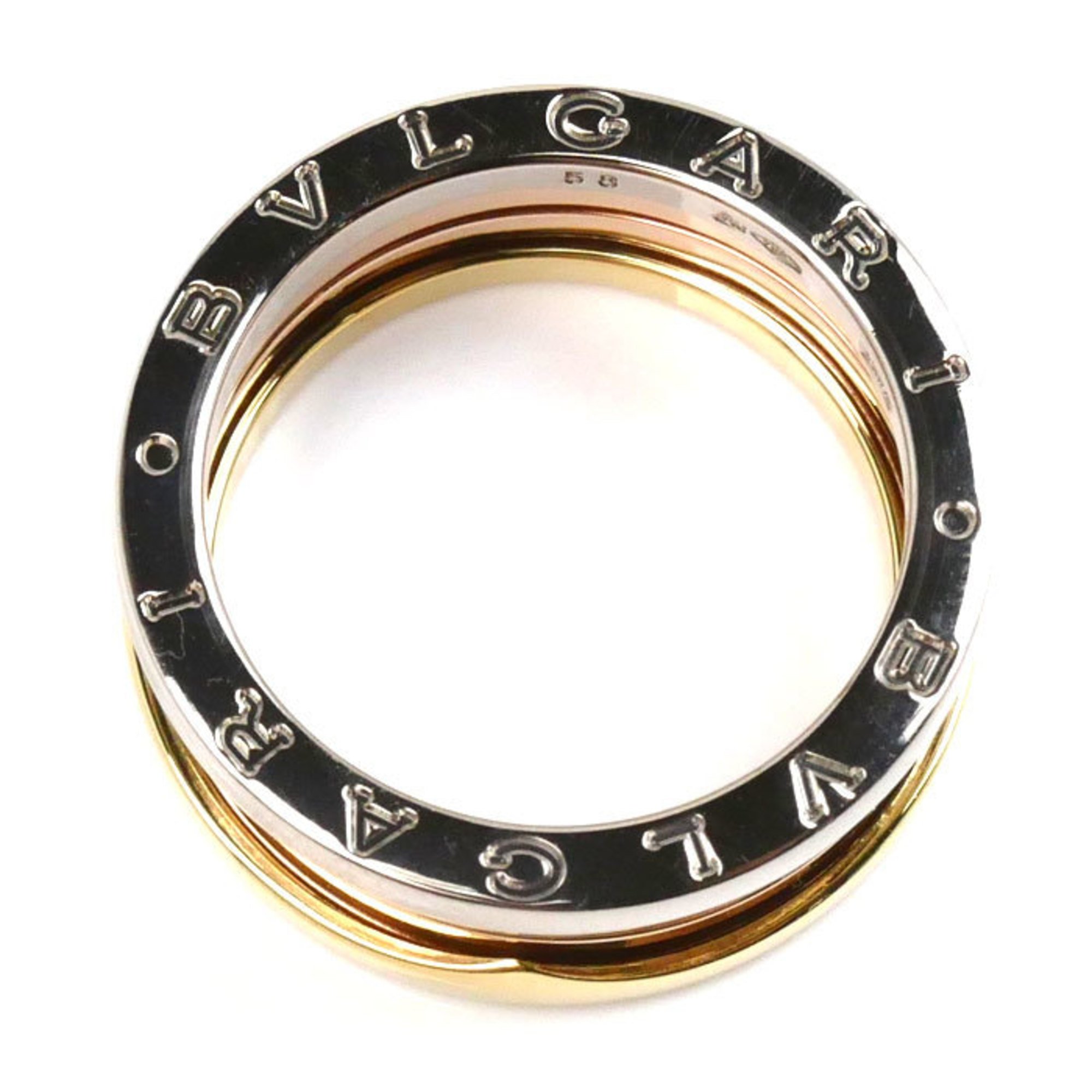 BVLGARI Bulgari K18YG/PG/WG B-ZERO1 3-Band Perfect Mistake Ring 352929 Size 17 58 10.8g Unisex