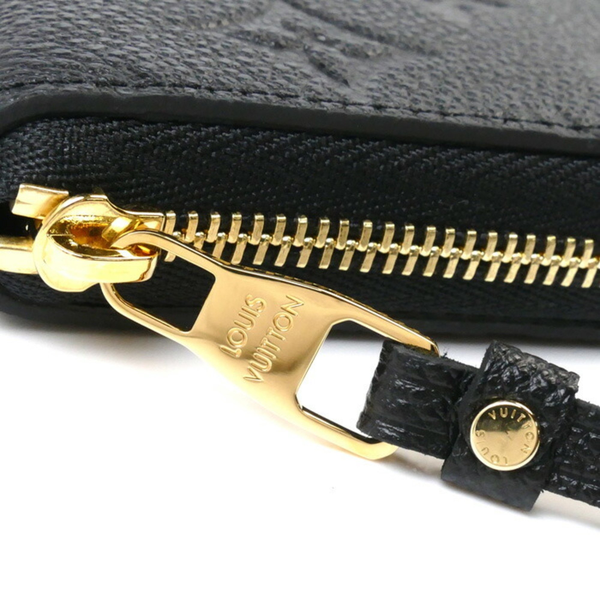 LOUIS VUITTON Louis Vuitton Zipper Coin Purse Case Monogram Empreinte Black M60574 Unisex