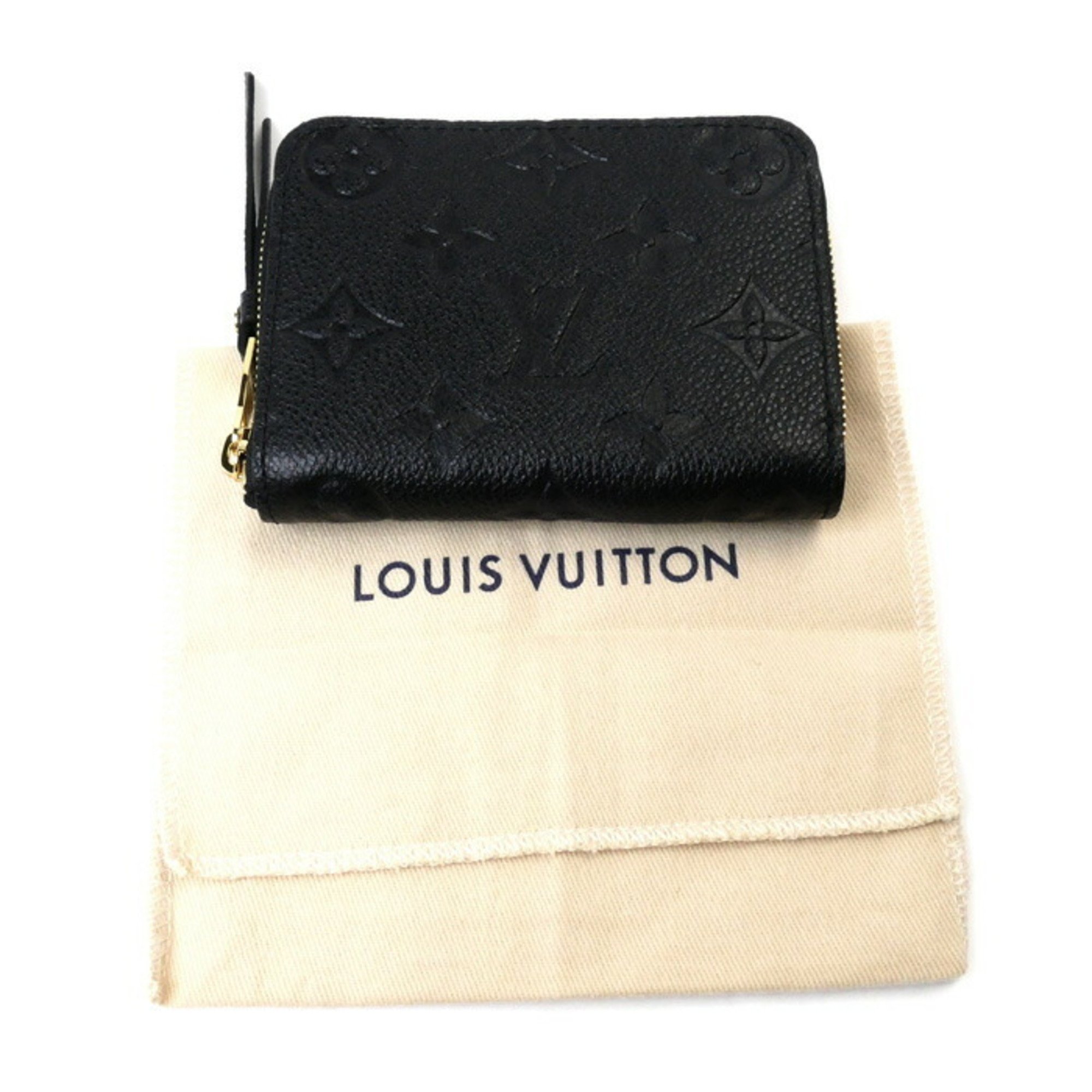 LOUIS VUITTON Louis Vuitton Zipper Coin Purse Case Monogram Empreinte Black M60574 Unisex