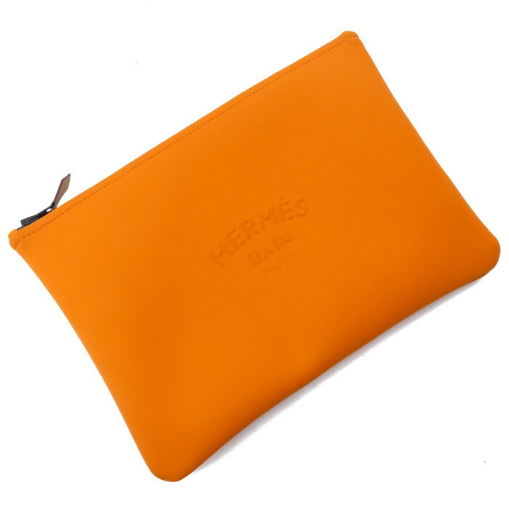 HERMES Neoban MM Pouch Orange H103312M 03 Women's