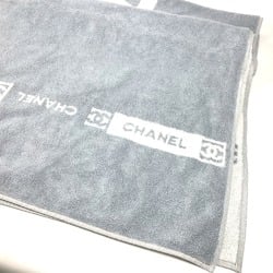 CHANEL Chanel Bath Towel, Knee Blanket, CC Coco Mark, Sports, Beach Bicolor Cotton, Women's, Gray