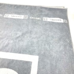 CHANEL Chanel Bath Towel, Knee Blanket, CC Coco Mark, Sports, Beach Bicolor Cotton, Women's, Gray