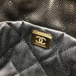 CHANEL AS3980 Matelasse Chanel 22 So Black Bag Shoulder Handbag Caviar Skin Women's