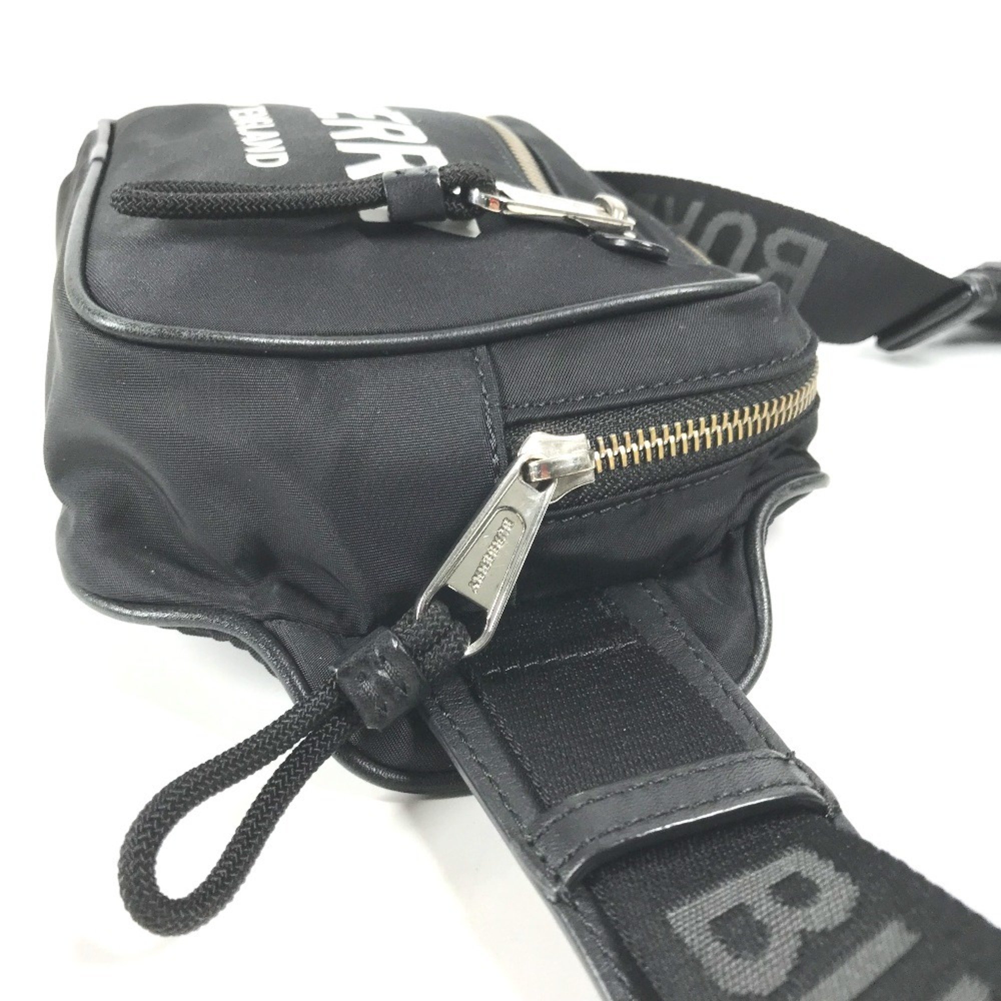 BURBERRY 8021089 Bicolor Belt Bag Waist Pouch Cross Body Nylon Men's Women's Black