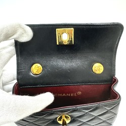 CHANEL 2208 Matelasse Chain Shoulder Bag Lambskin Women's Black