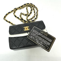 CHANEL 2208 Matelasse Chain Shoulder Bag Lambskin Women's Black