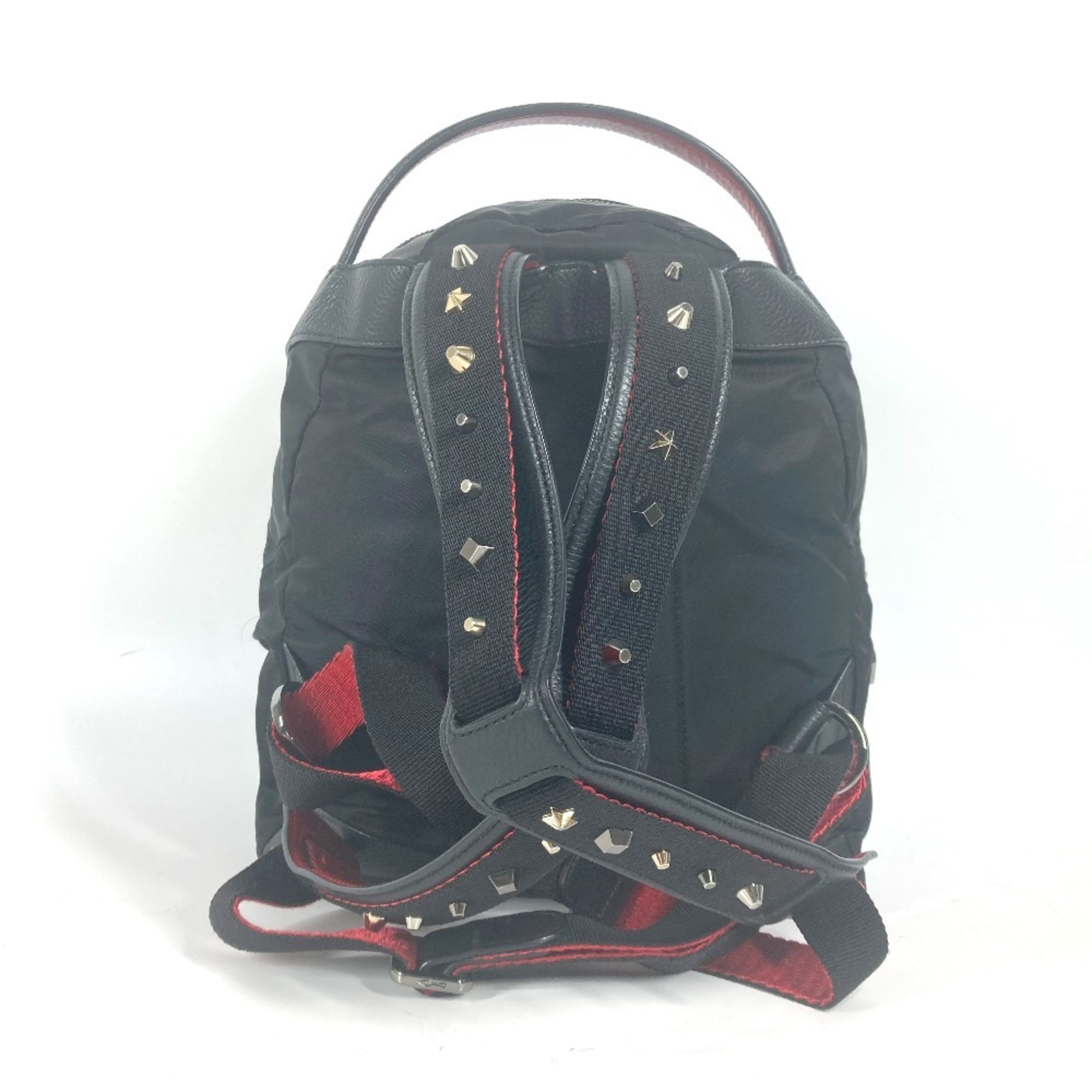 Christian Louboutin Star Studs Backpack Nylon Men's Black