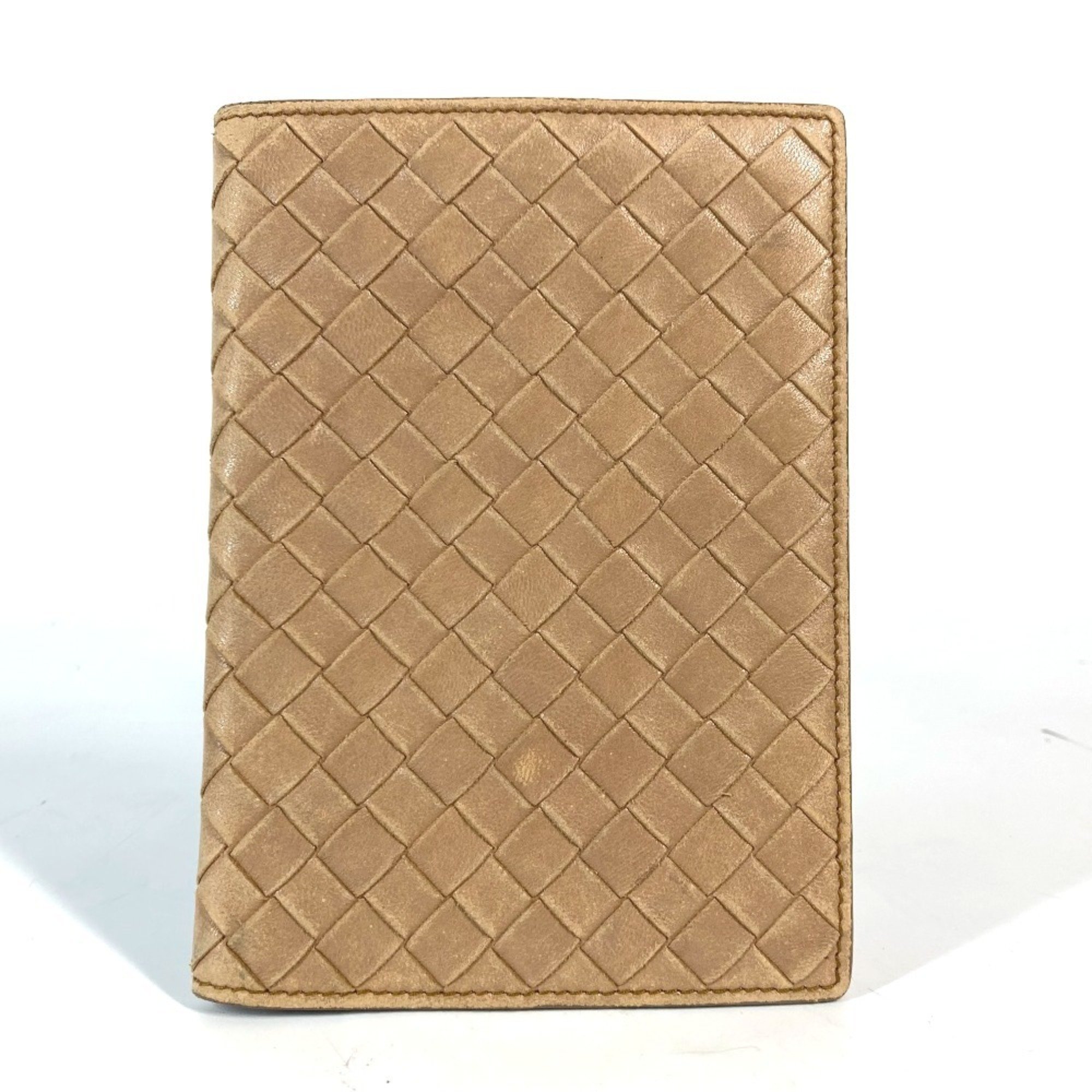 BOTTEGA VENETA Bottega Veneta Intrecciato Cover Stationery Passport Case Leather Men's Women's Beige