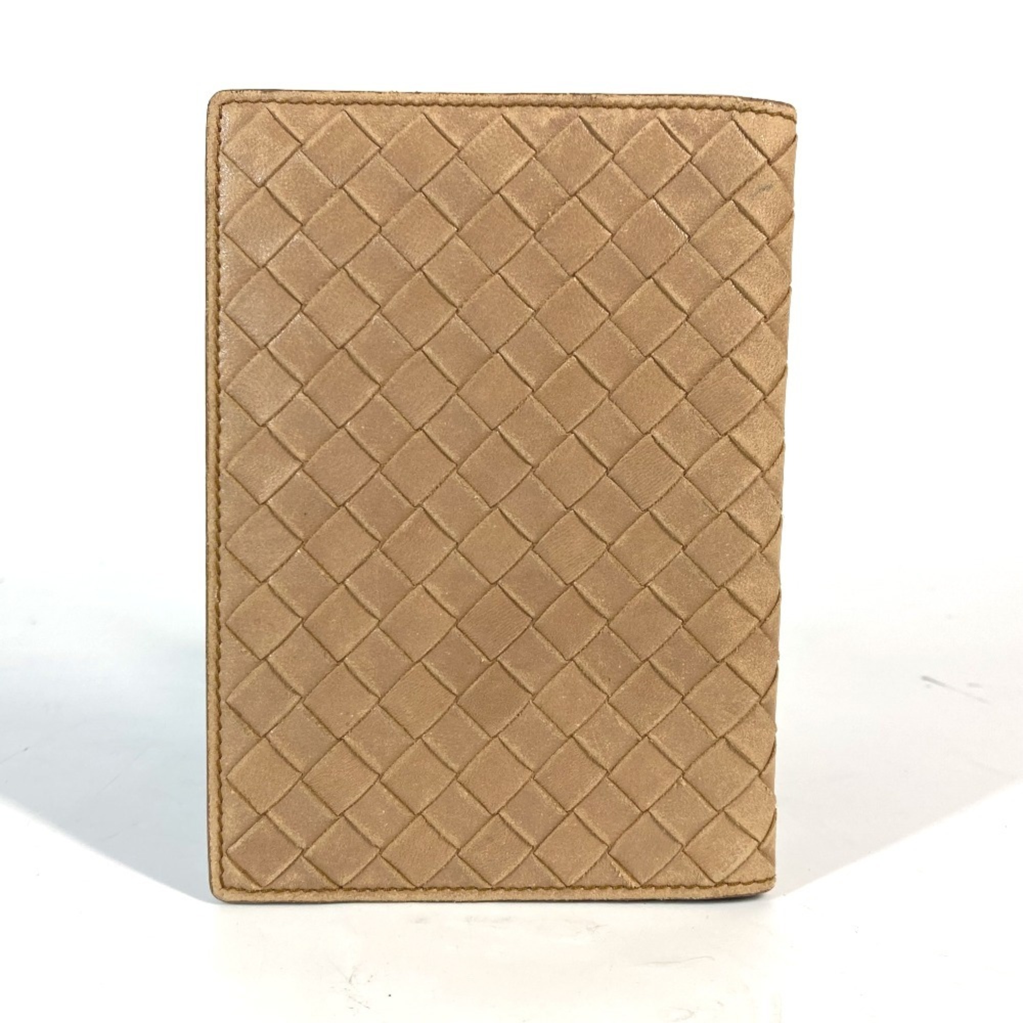 BOTTEGA VENETA Bottega Veneta Intrecciato Cover Stationery Passport Case Leather Men's Women's Beige