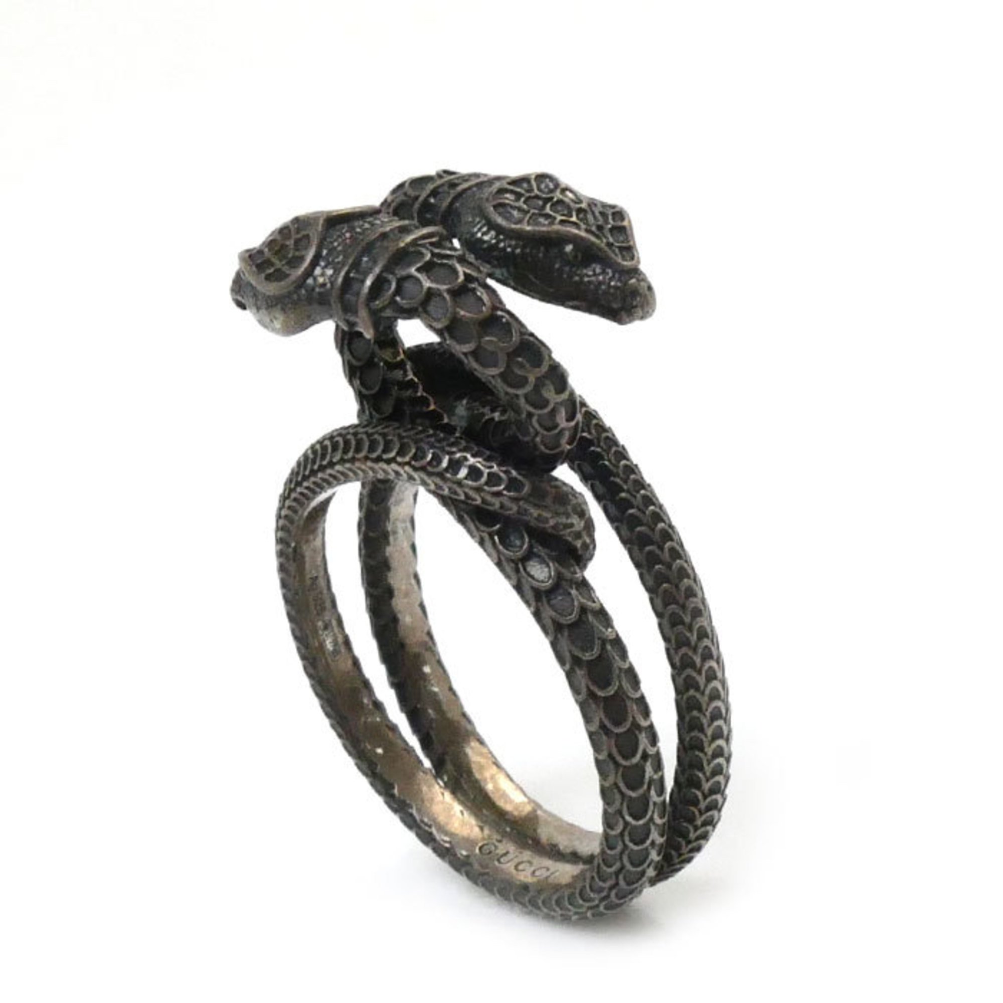 GUCCI Gucci Silver 925 Garden Snake Ring 525177 Size 20 11.0g Men's