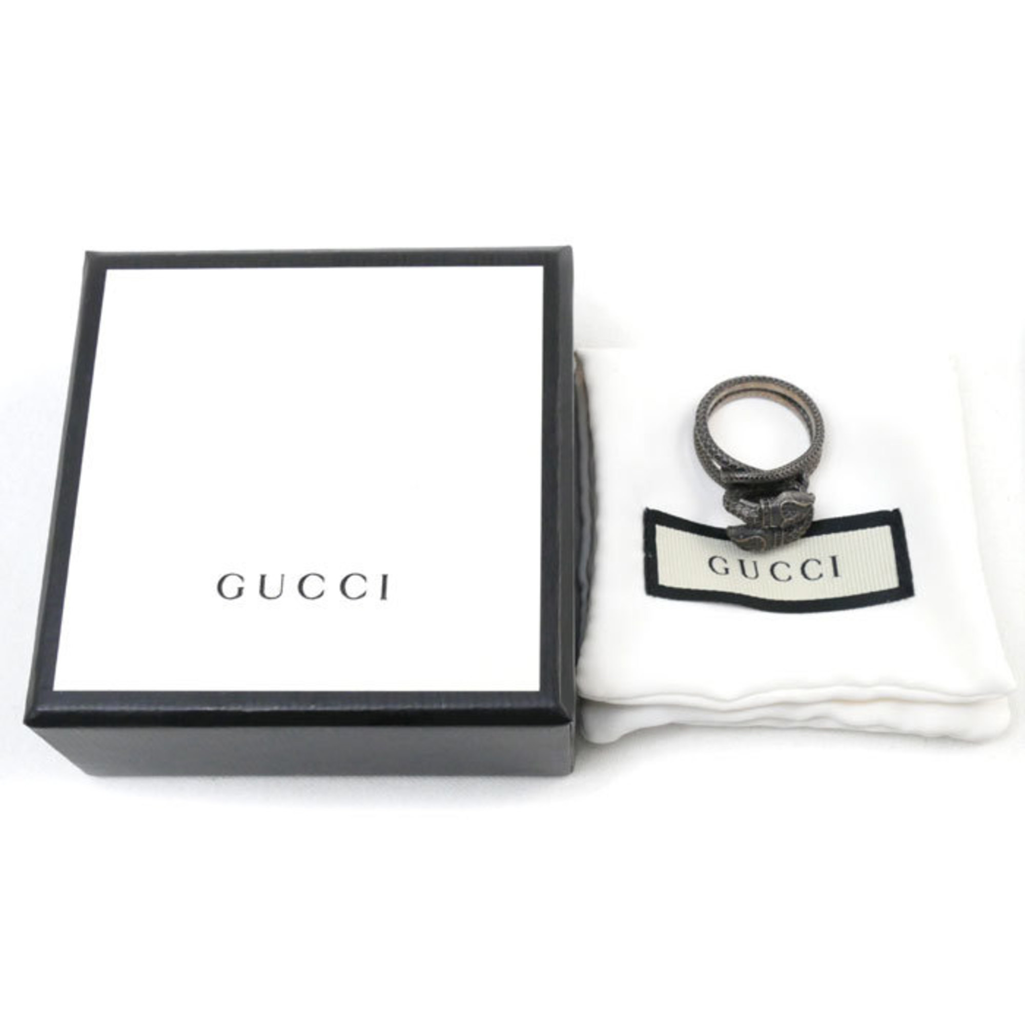 GUCCI Gucci Silver 925 Garden Snake Ring 525177 Size 20 11.0g Men's