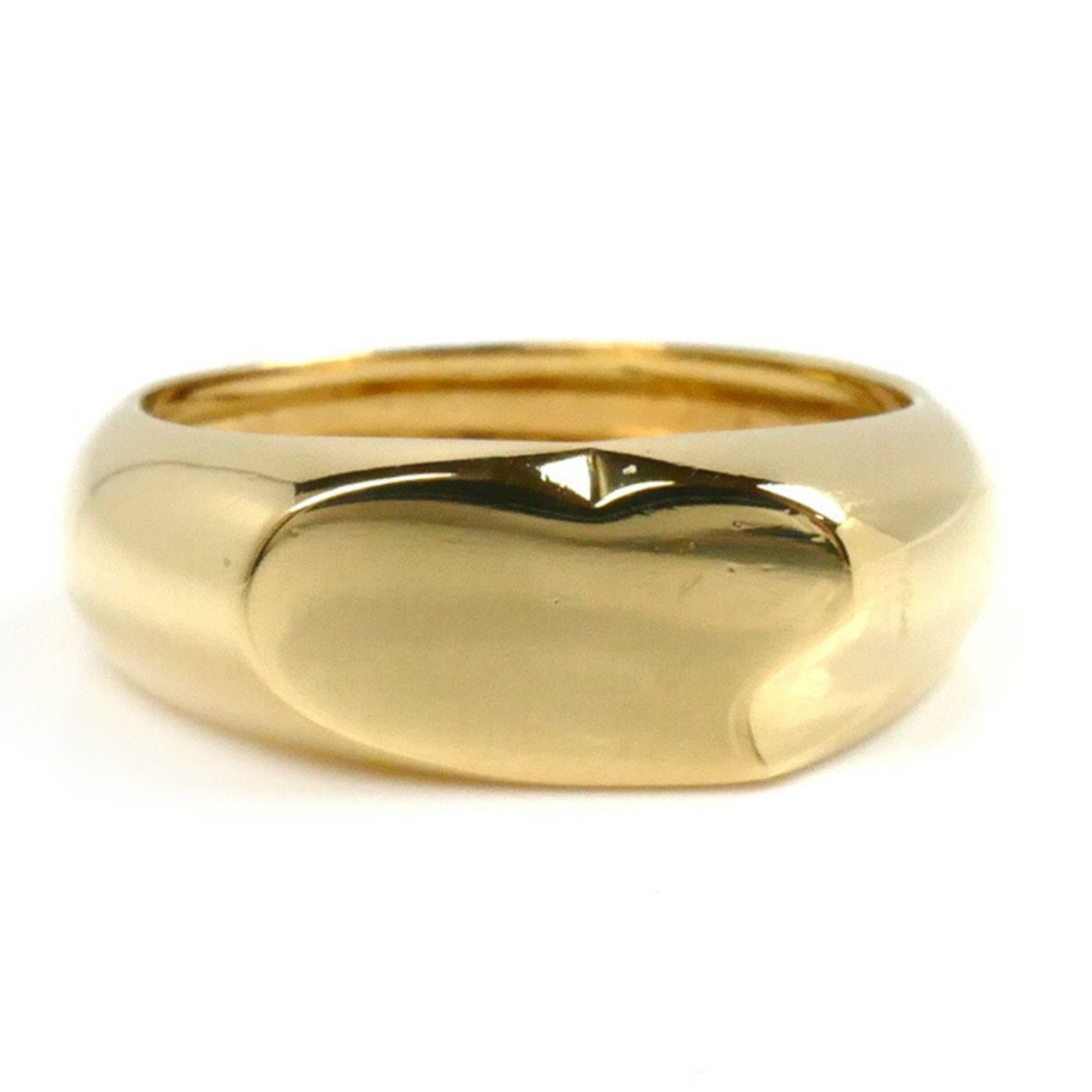 TIFFANY&Co. Tiffany K18YG Yellow Gold Full Heart Ring, Size 7.5, 4.2g, Women's