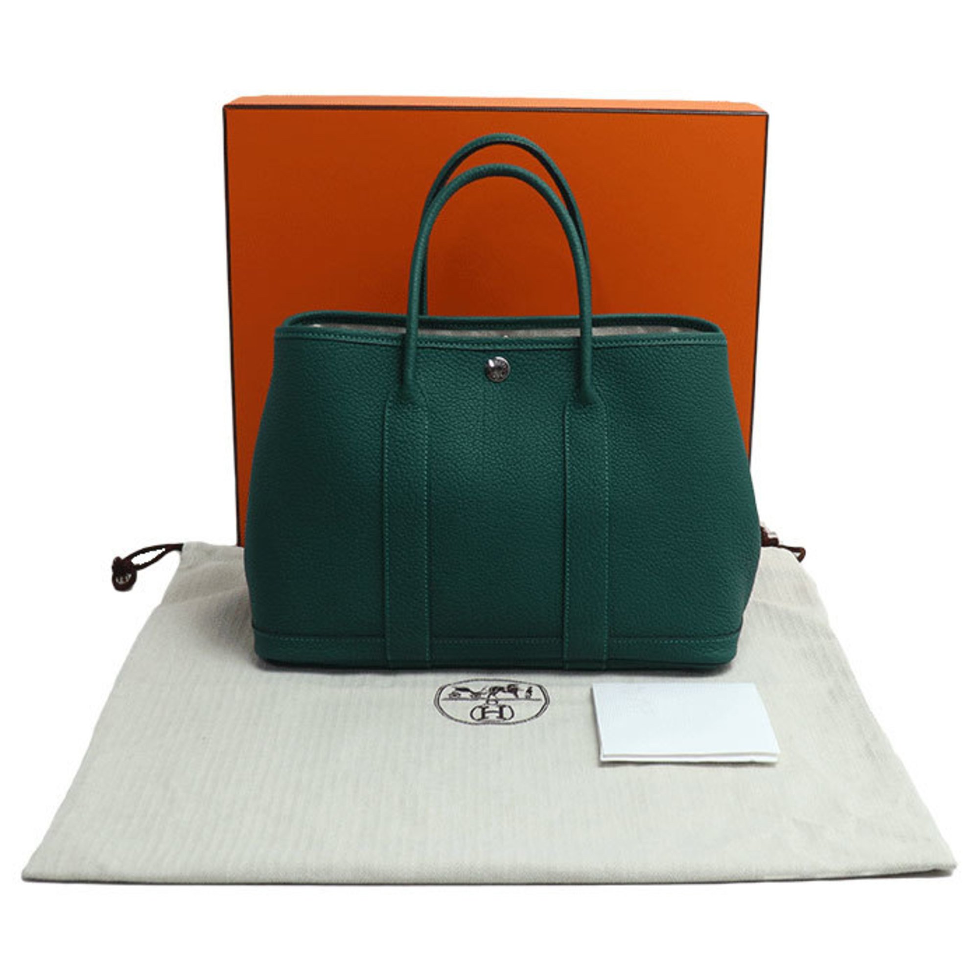 HERMES Garden TPM Handbag Malachite Women's X Stamp