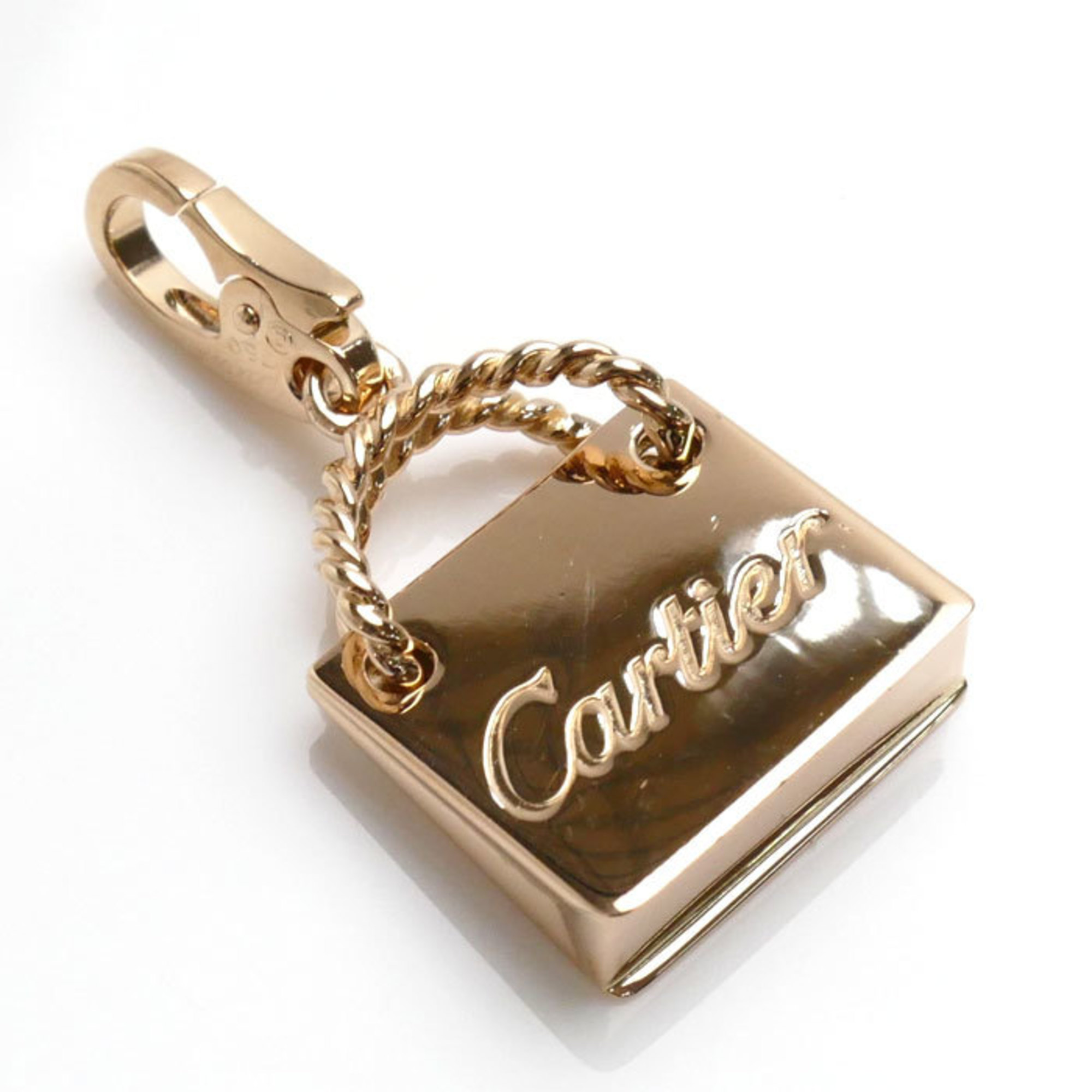 CARTIER K18PG Pink Gold Bag Charm 4.4g Pendant Top Unisex