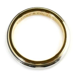 TIFFANY&Co. Tiffany K18YG Yellow Gold Pt950 Platinum Milgrain Ring 60000356 Size 9 5.3g Women's