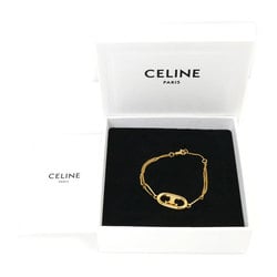 CELINE Triomphe Gold Finish Brass Bracelet 46S906BRA.35OR 5.4g 15/17cm Women's