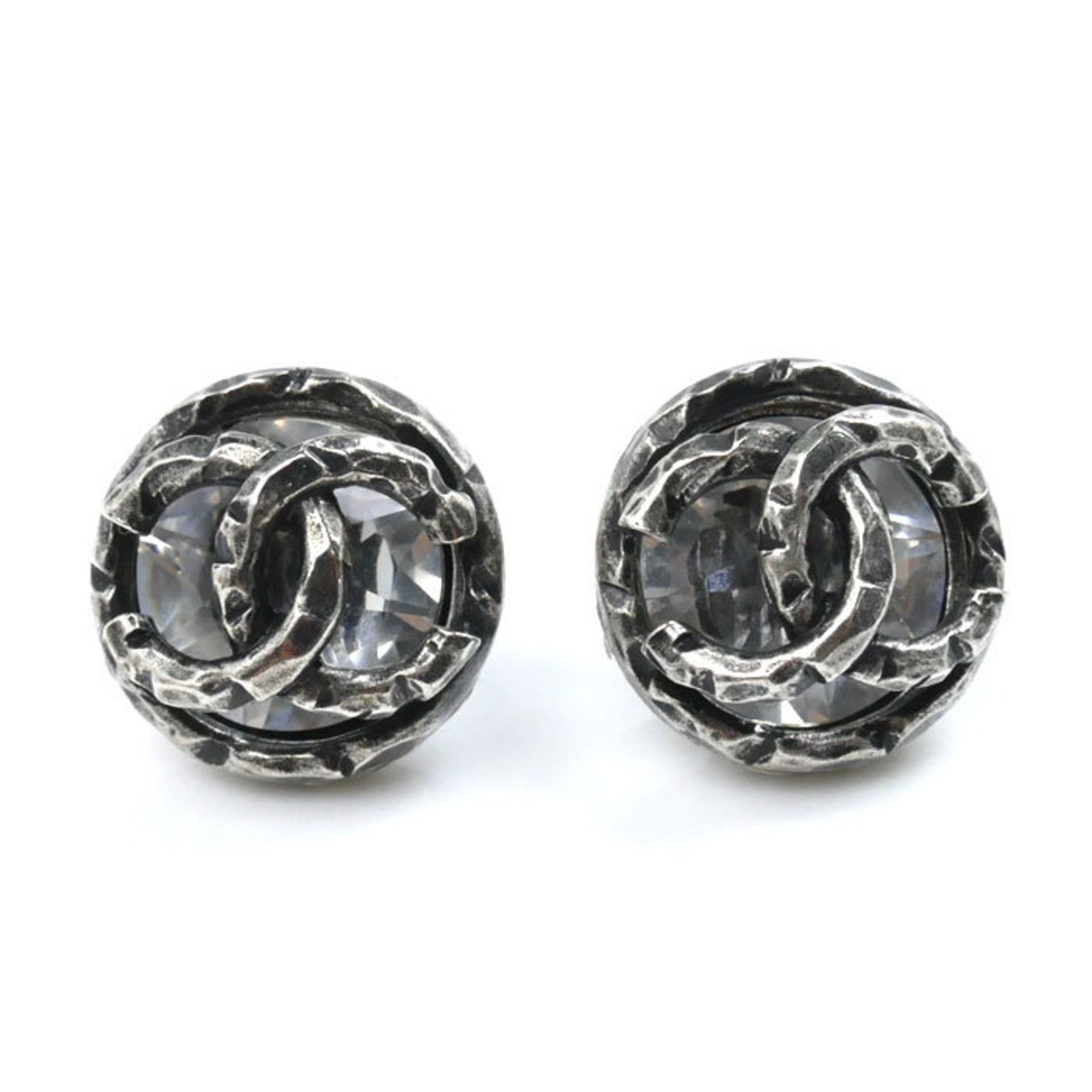 CHANEL Metal Coco Round Earrings for Women