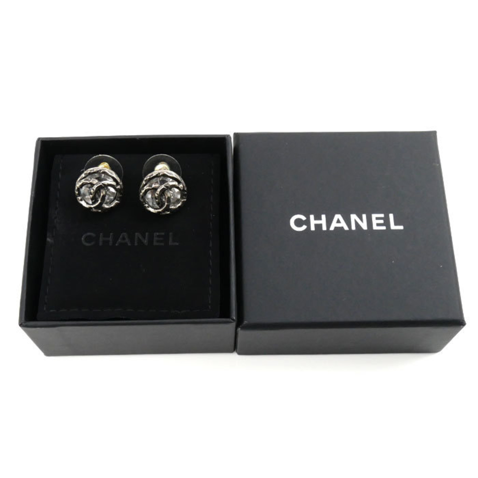 CHANEL Metal Coco Round Earrings for Women