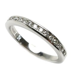 TIFFANY & Co. Tiffany Pt950 Platinum Half Circle Channel Setting Ring Diamond Size 5 2.8g Women's