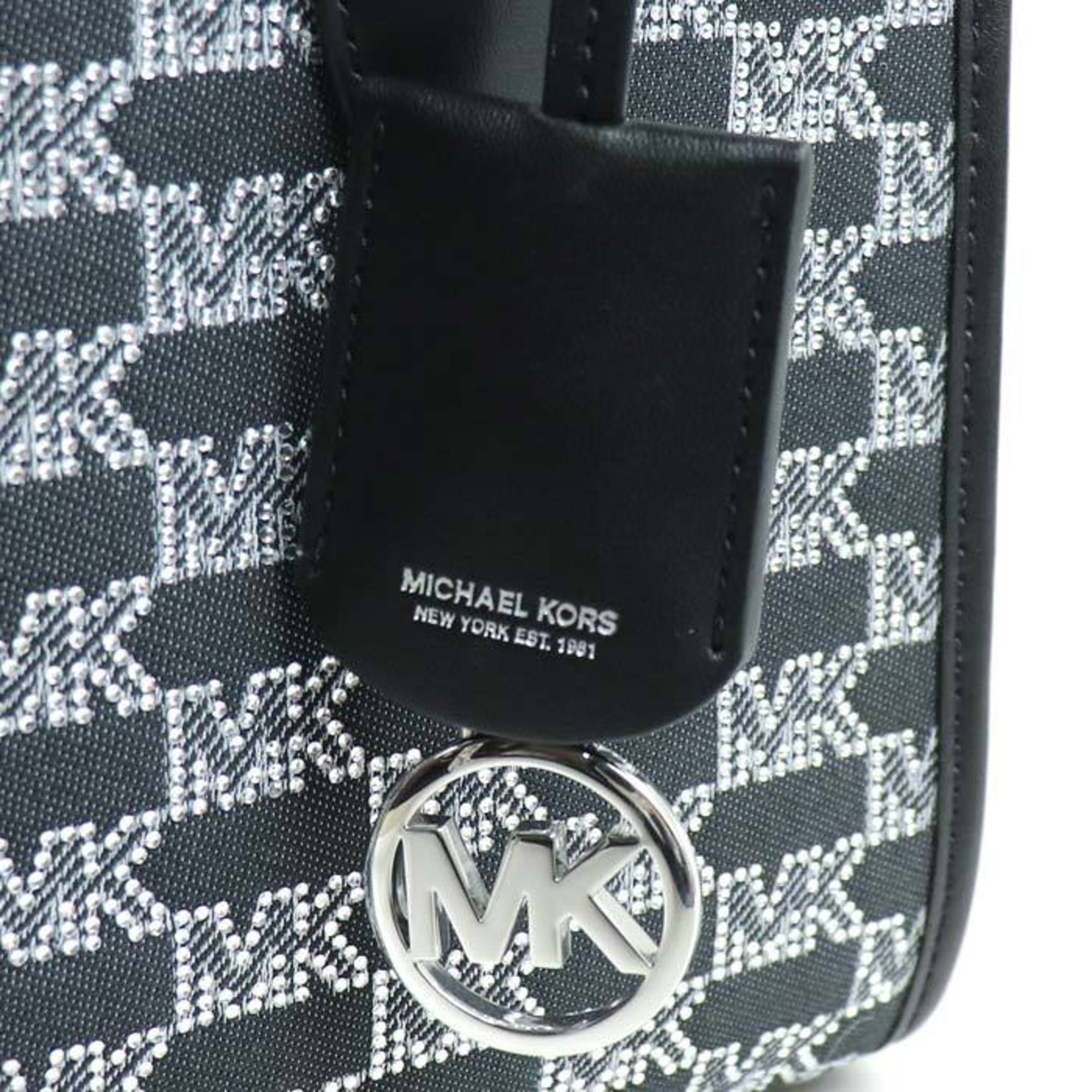 Michael Kors MIRELLA Top Zip Shopper Tote Crossbody Small 2-Way Shoulder Bag Gray/Black 35H3S7ZC5J Women's