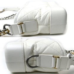 CHANEL Gabrielle de Chanel Small Hobo Shoulder Bag White A91810 Women's