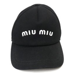 MIUMIU Miu Baseball Cap Embroidered Black 5HC179 2DXI L Women's