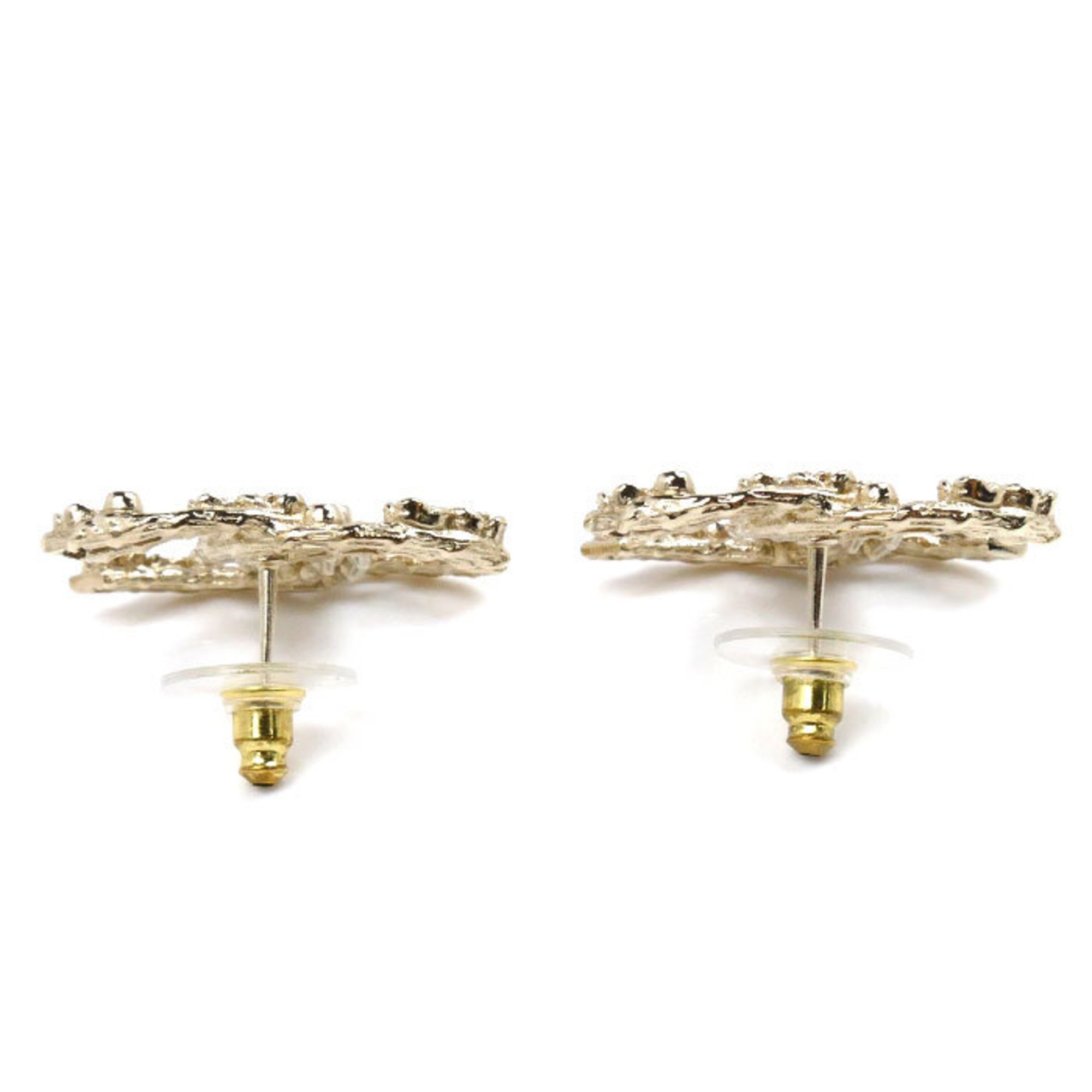 CHANEL Metal Coco Mark Camellia Earrings for Women