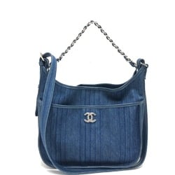 CHANEL A57641 Matelasse Coco Mark Bag Shoulder Handbag Denim Women's Blue