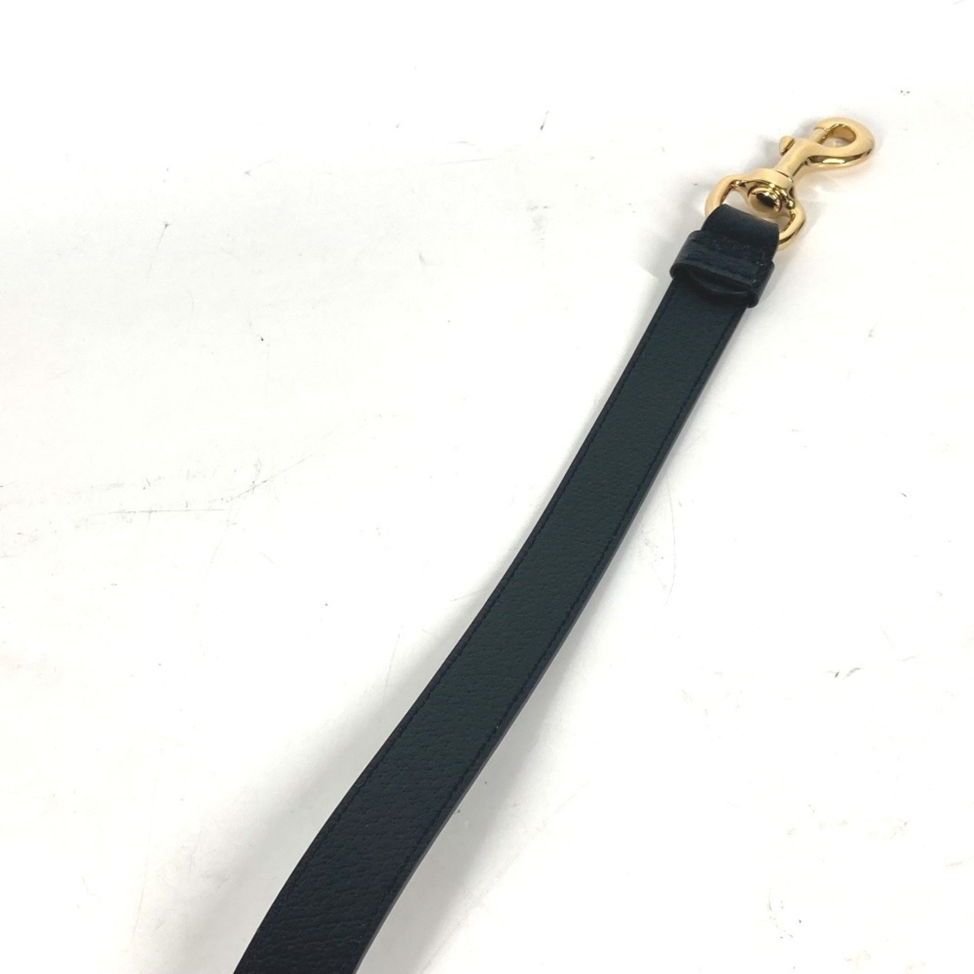 GUCCI 695257 Interlocking G Decor Large Pet Lead Dog Puppy Supplies Leather Men Women Black