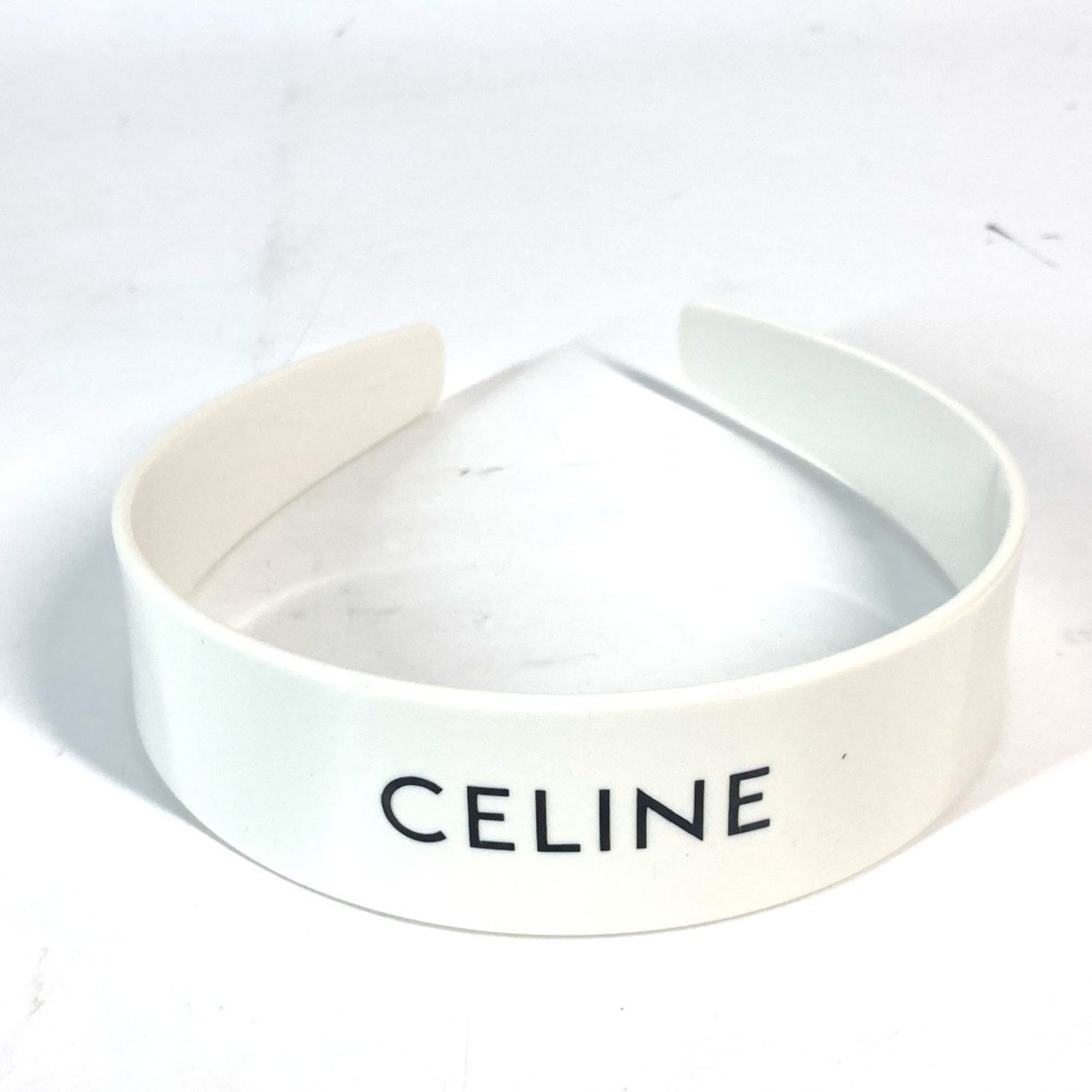 CELINE Headband, Hair, Plastic, Women's, White