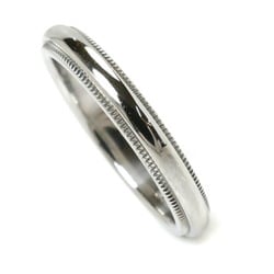 TIFFANY&Co. Tiffany Pt950 Platinum Milgrain Band Ring 60001757 Size 11 5.4g Women's