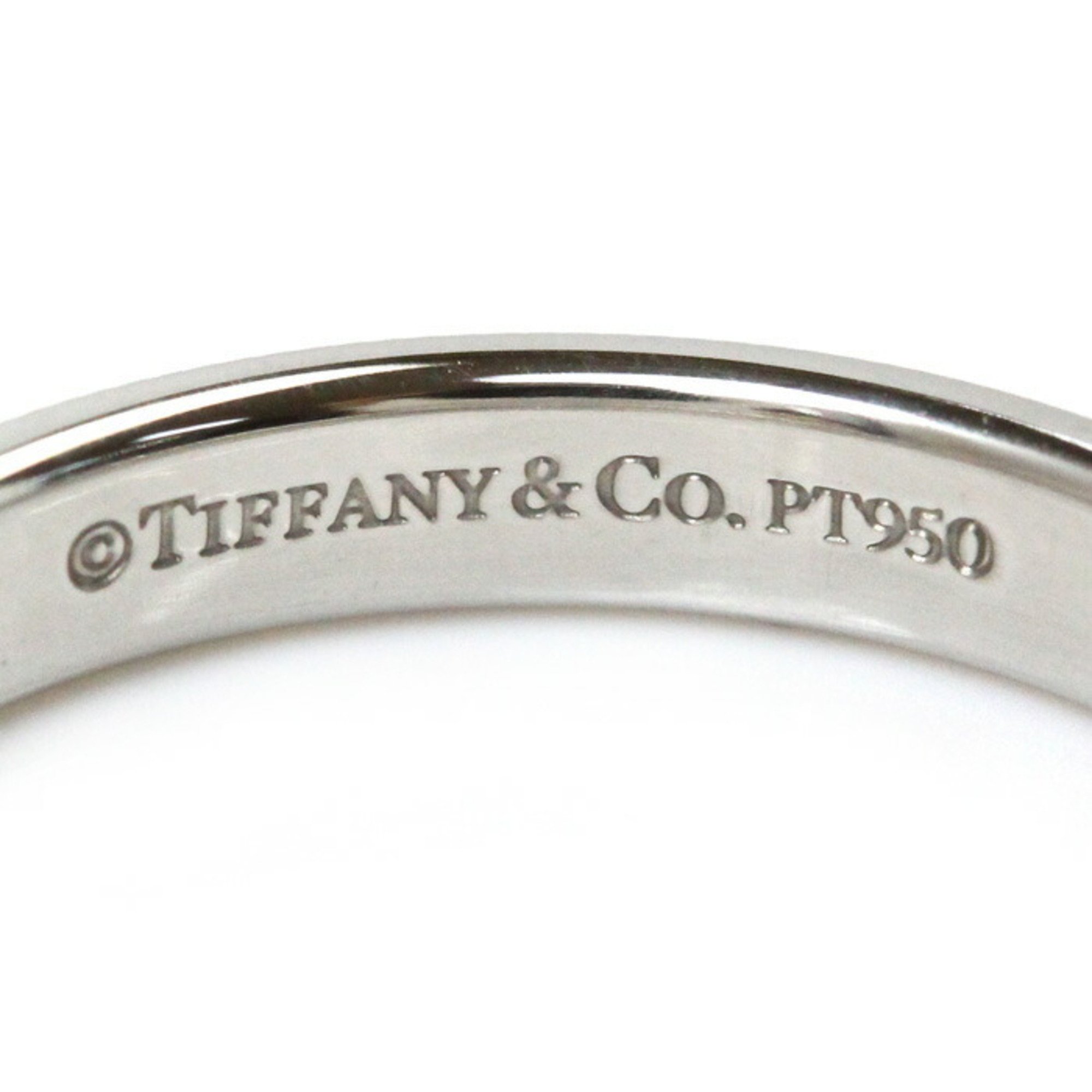 TIFFANY&Co. Tiffany Pt950 Platinum Milgrain Band Ring 60001757 Size 11 5.4g Women's