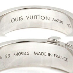 LOUIS VUITTON Louis Vuitton K18WG White Gold Berg Empreinte LV Ring Q9K97G Size 13 53 6.3g Women's