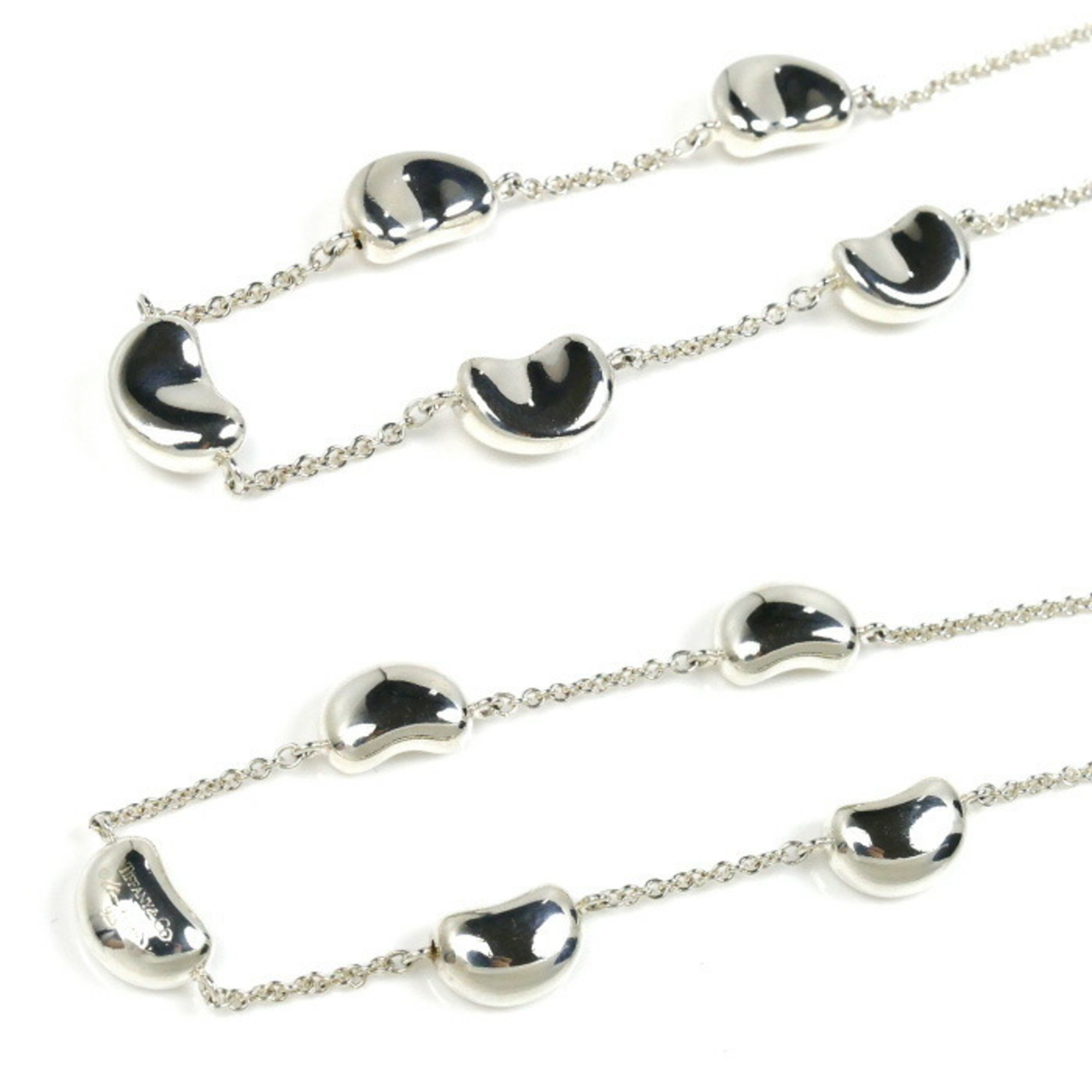 TIFFANY&Co. Tiffany Silver 925 Beans Necklace 14.5g 42cm Women's