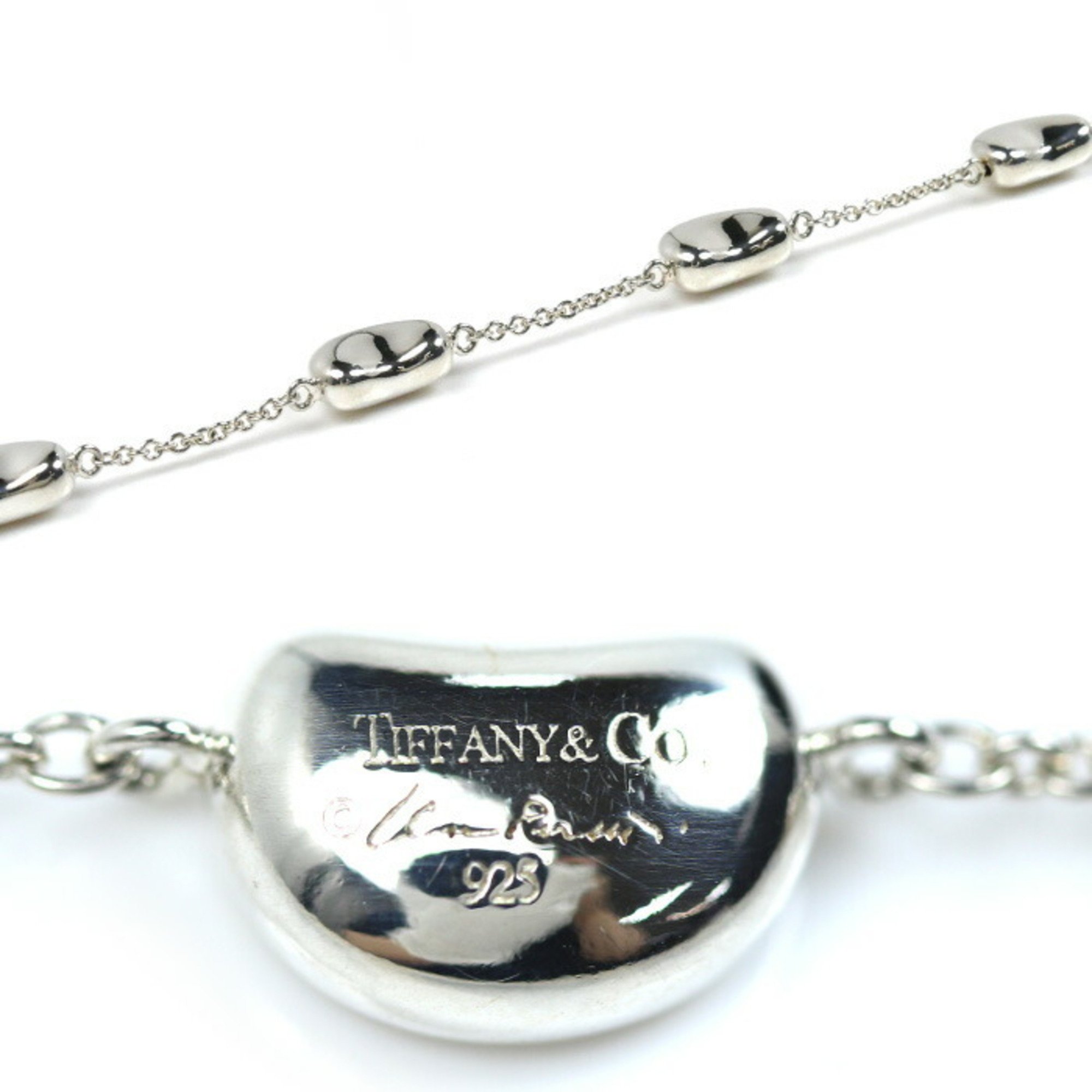 TIFFANY&Co. Tiffany Silver 925 Beans Necklace 14.5g 42cm Women's