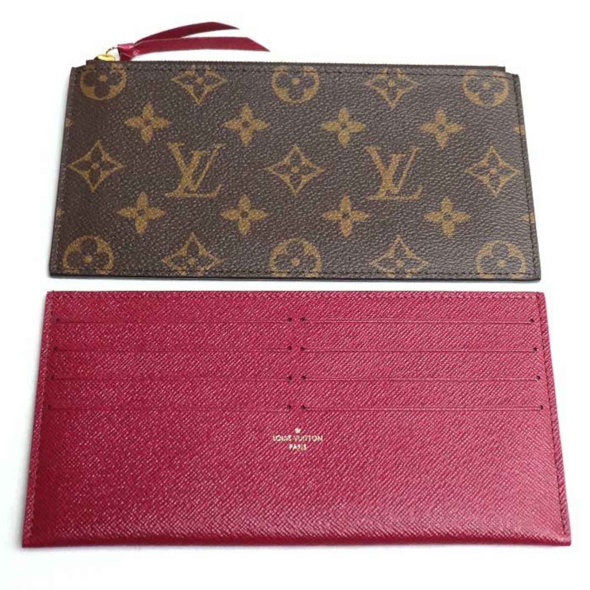 LOUIS VUITTON Louis Vuitton Pochette Felicie Shoulder Bag Monogram Brown Fuchsia M81896 Women's