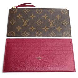 LOUIS VUITTON Louis Vuitton Pochette Felicie Shoulder Bag Monogram Brown Fuchsia M81896 Women's