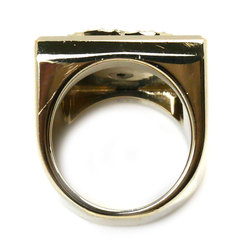 CHANEL Metal Coco Mark Square Ring ABA238 B10374 Size 12 23.6g Women's