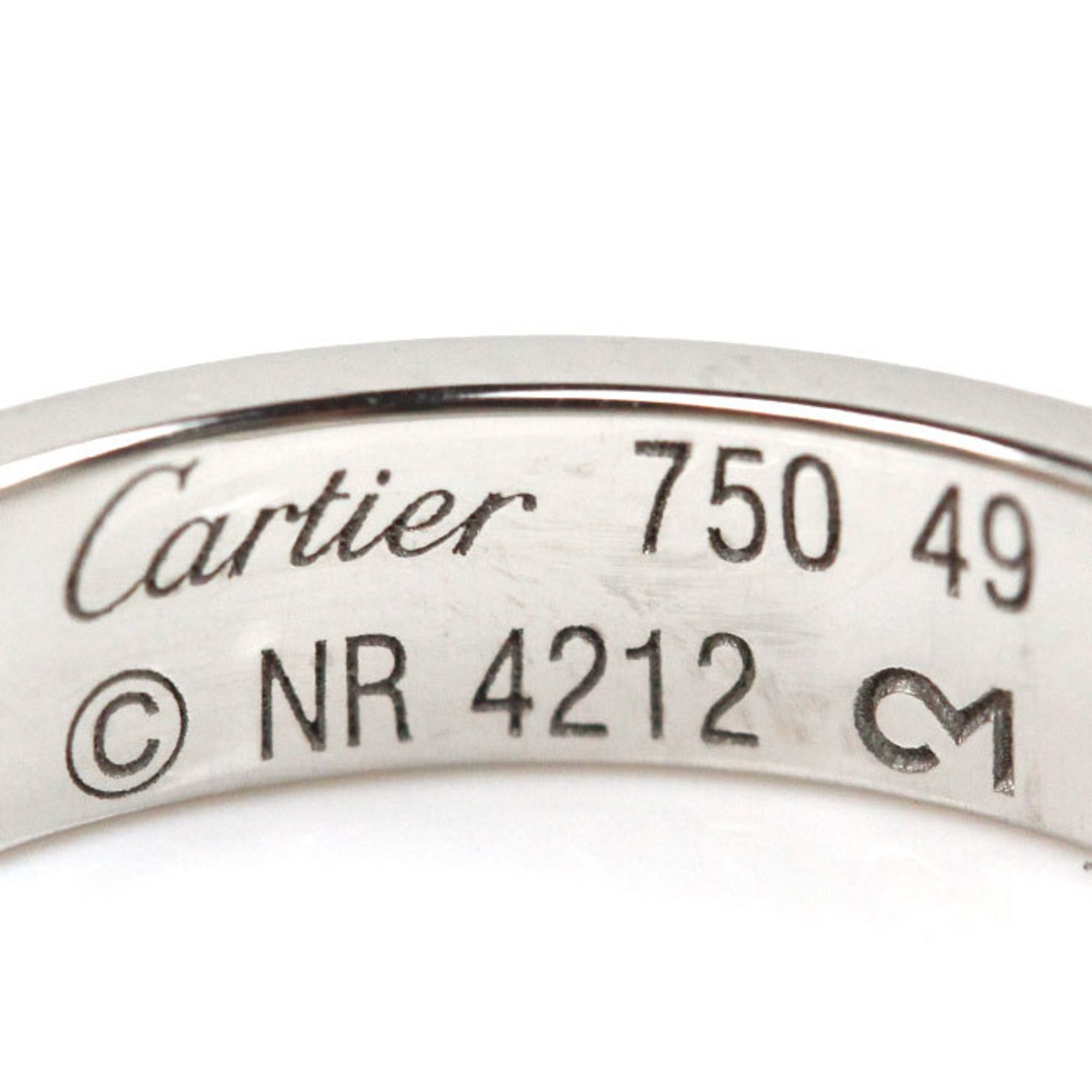 CARTIER Cartier K18WG White Gold Love 1P Diamond Ring B4050549 Size 9 49 4.3g Women's